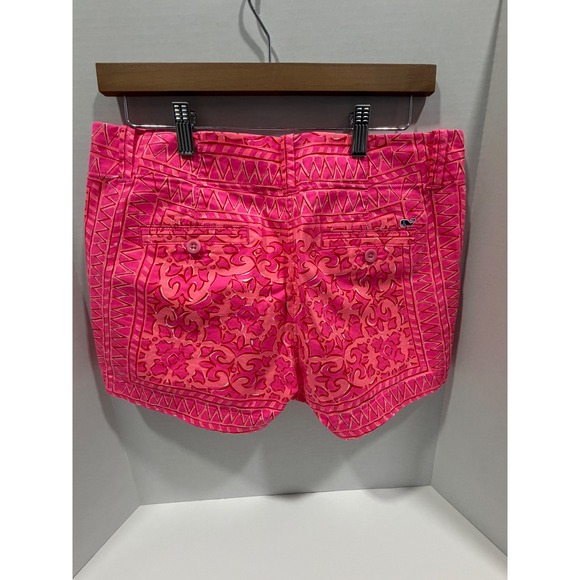Vineyard Vines Pink Printed Shorts Women's Size 6 with Front Pockets - Picture 2 of 5